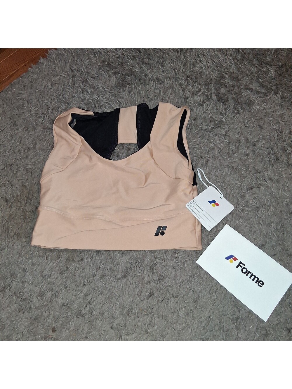 NWT Forme Science Revive Posture Correcting Sports Bra Nude / Ecru Size L